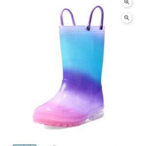 Rain Boots for Girls Waterproof Rain Boots with Handles Outdoors size 11 New